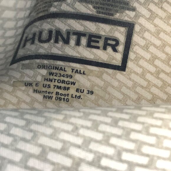 Hunter Boots Mens 7 Black Rubber Rain Shoes There is paint and no top strap main image 9